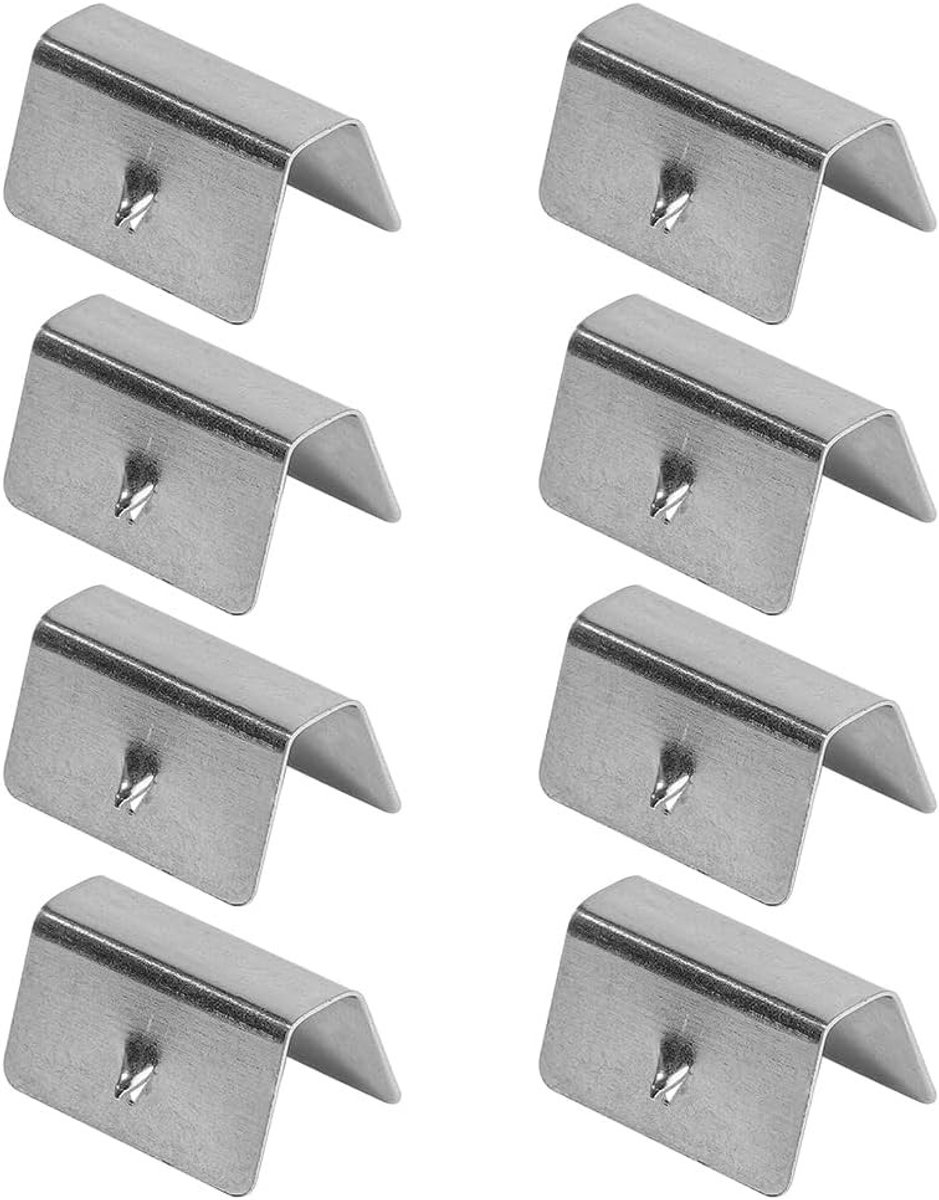 Universele RVS Raamgeleider Clips voor Auto - 8 Stuks Winddeflector Bevestigingsclips, Vervangingen voor Auto-accessoires en Verbeterde Luchtstroom