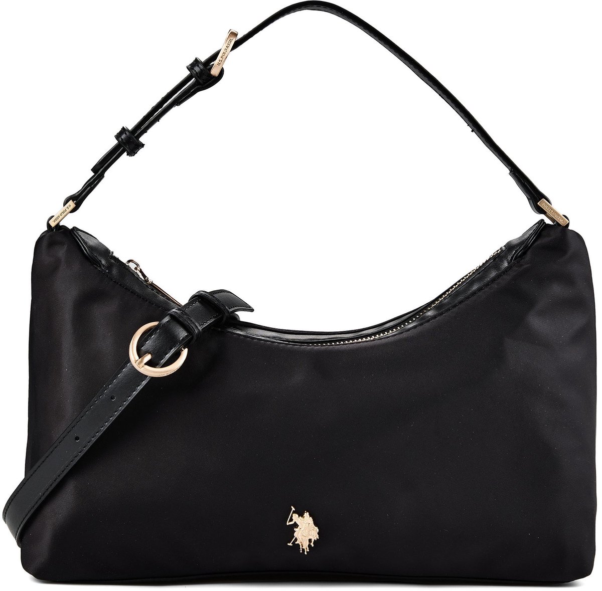 U.S. POLO ASSN. schoudertas Houston Hobo Bag Black zwart