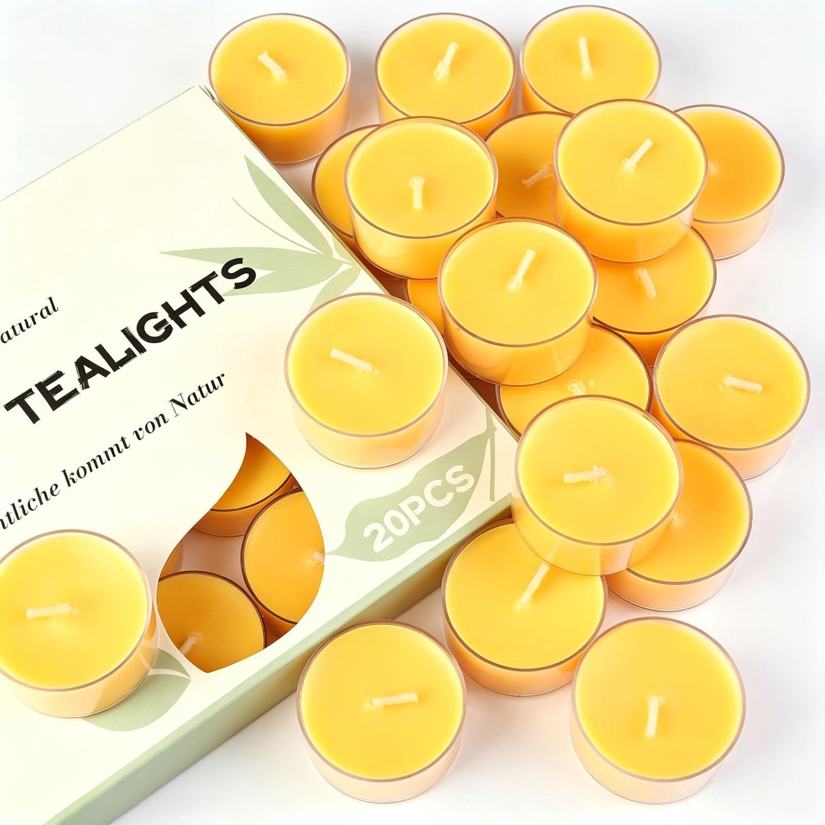 Omgoods - 20 Stuks Citronella Theelichten met 6 Uur Brandduur