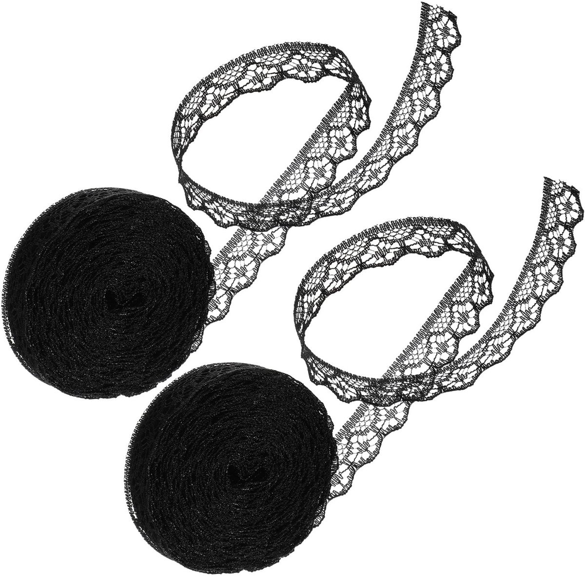 Omgoods - Set van 4 Decoratieve Kant Ribbons 10m voor Bruiloft en Cadeaus