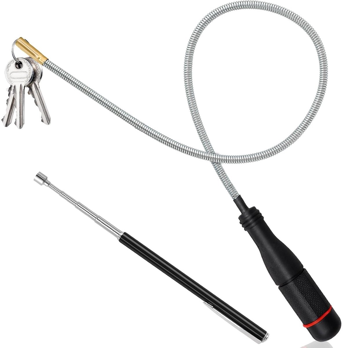 Bendbare Magnetische Stang en Uittrekbare Magnetische Stang van 55 cm voor het Ophalen van Schroeven, Sleutels en Kleine Onderdelen uit Kieren en Scheuren