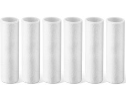 6x Vervangingsfilter 80 µm - geschikt voor Grünbeck waterfilter FS 1 inch & Grünbeck Geno fijnfilter FS 1 inch - waterfilter voor thuisgebruik - vervangend kaarsfilter gemaakt van wolvezel