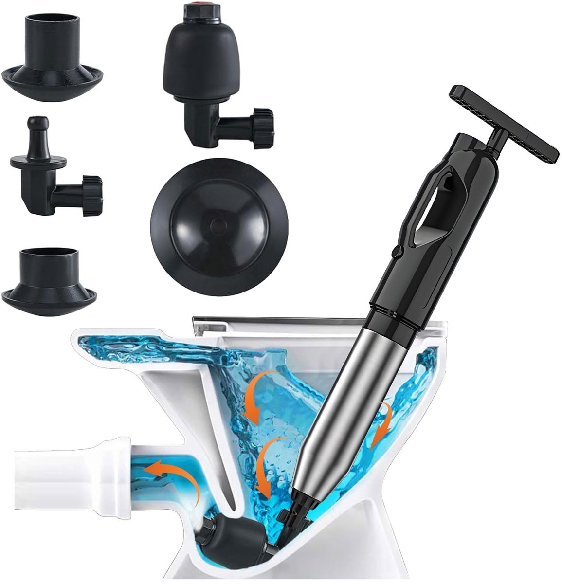 SolidKeus - Drain Cleaner Pomp met Luchtcompressie en Drukindicator