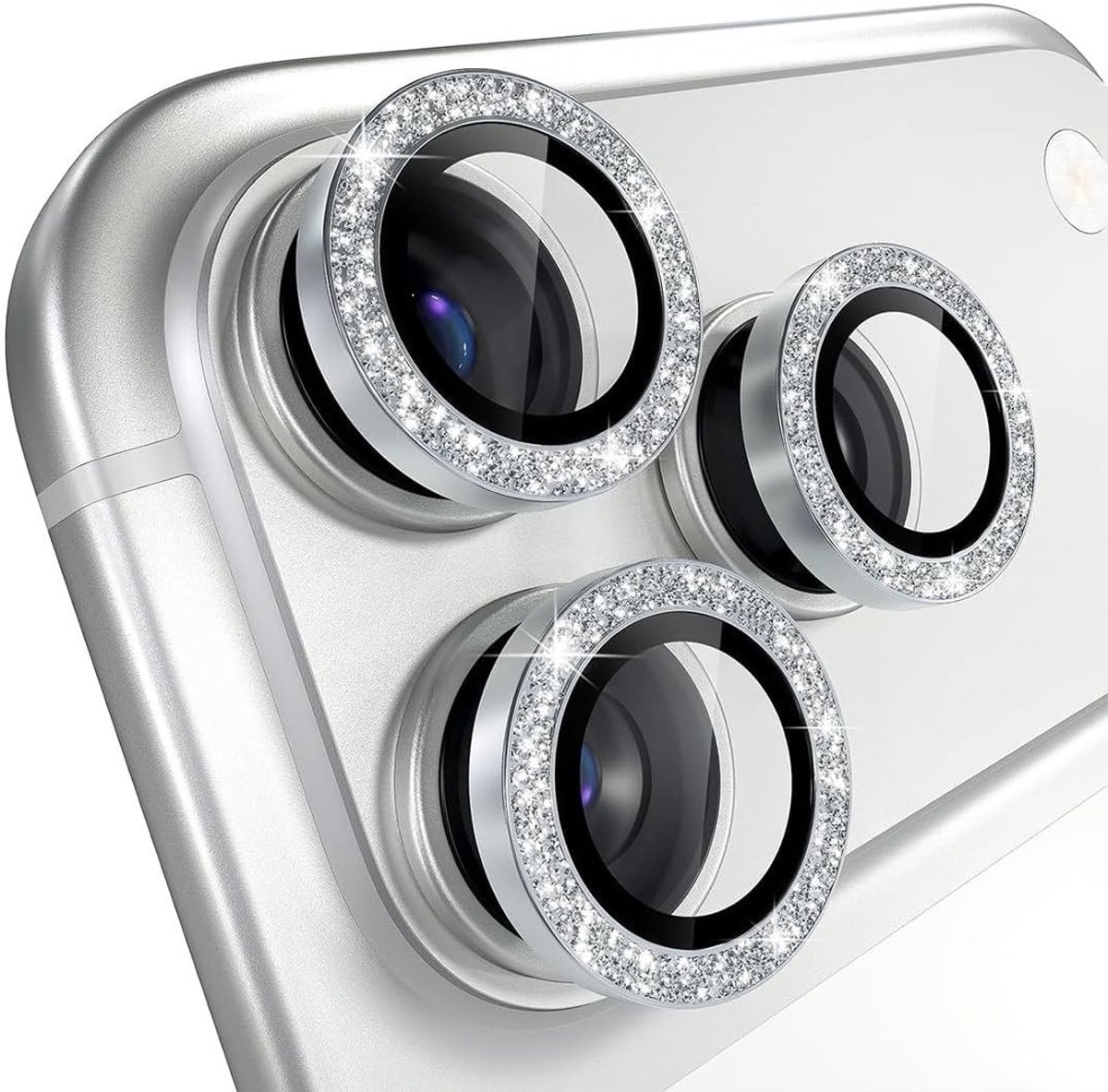 Camerabescherming en pantserglas voor iPhone 17 Pro en 17 Pro Max, krasbestendige beschermfolie met onbreekbare lensafdekking en glanzend zilver design voor optimale bescherming