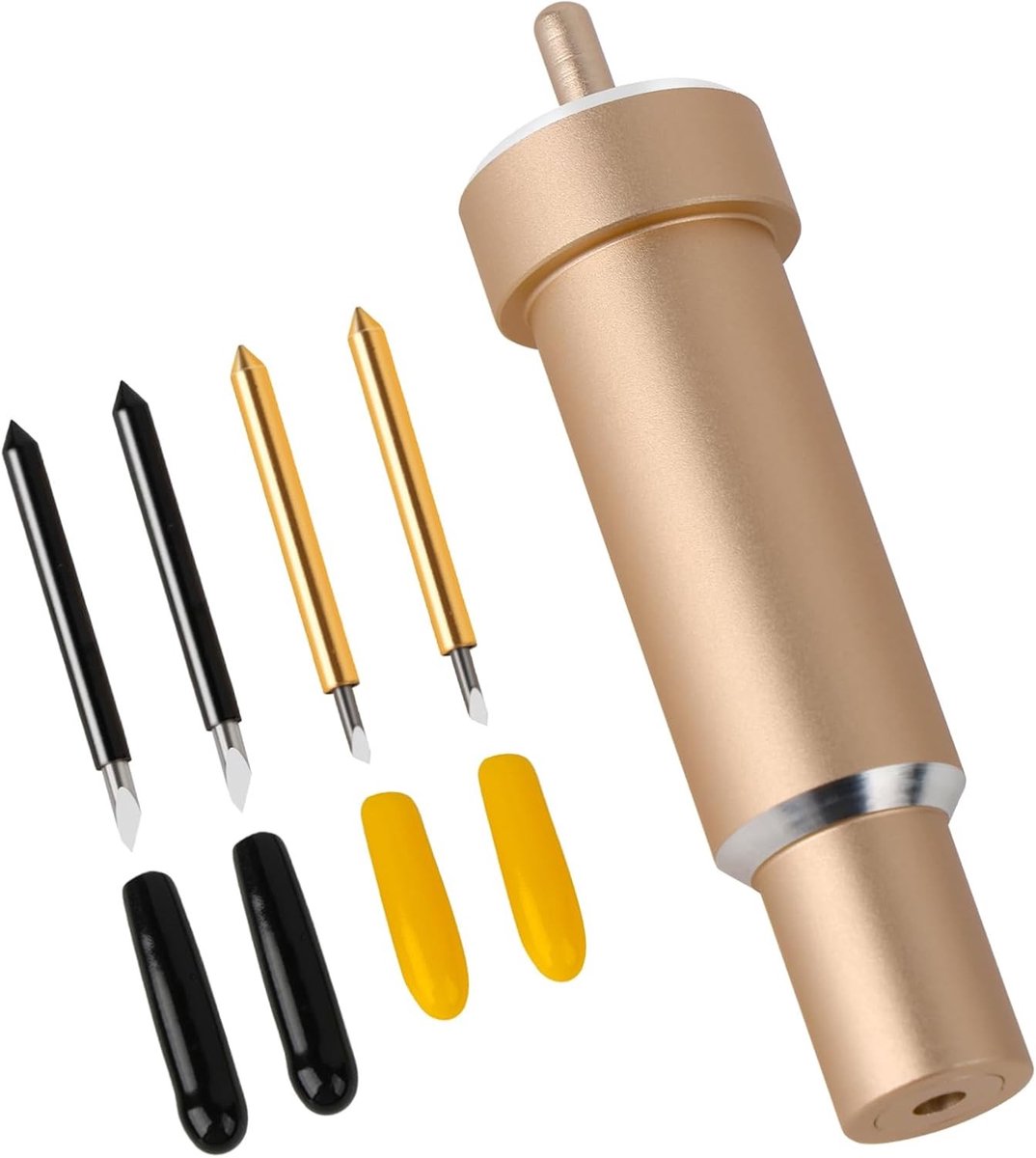 Premium Fijn Snijmes voor Creatieve Projecten met Vervangende Bladen, Geschikt voor Cricut Explore Air en Maker 3, 30/60 Graden, Goud