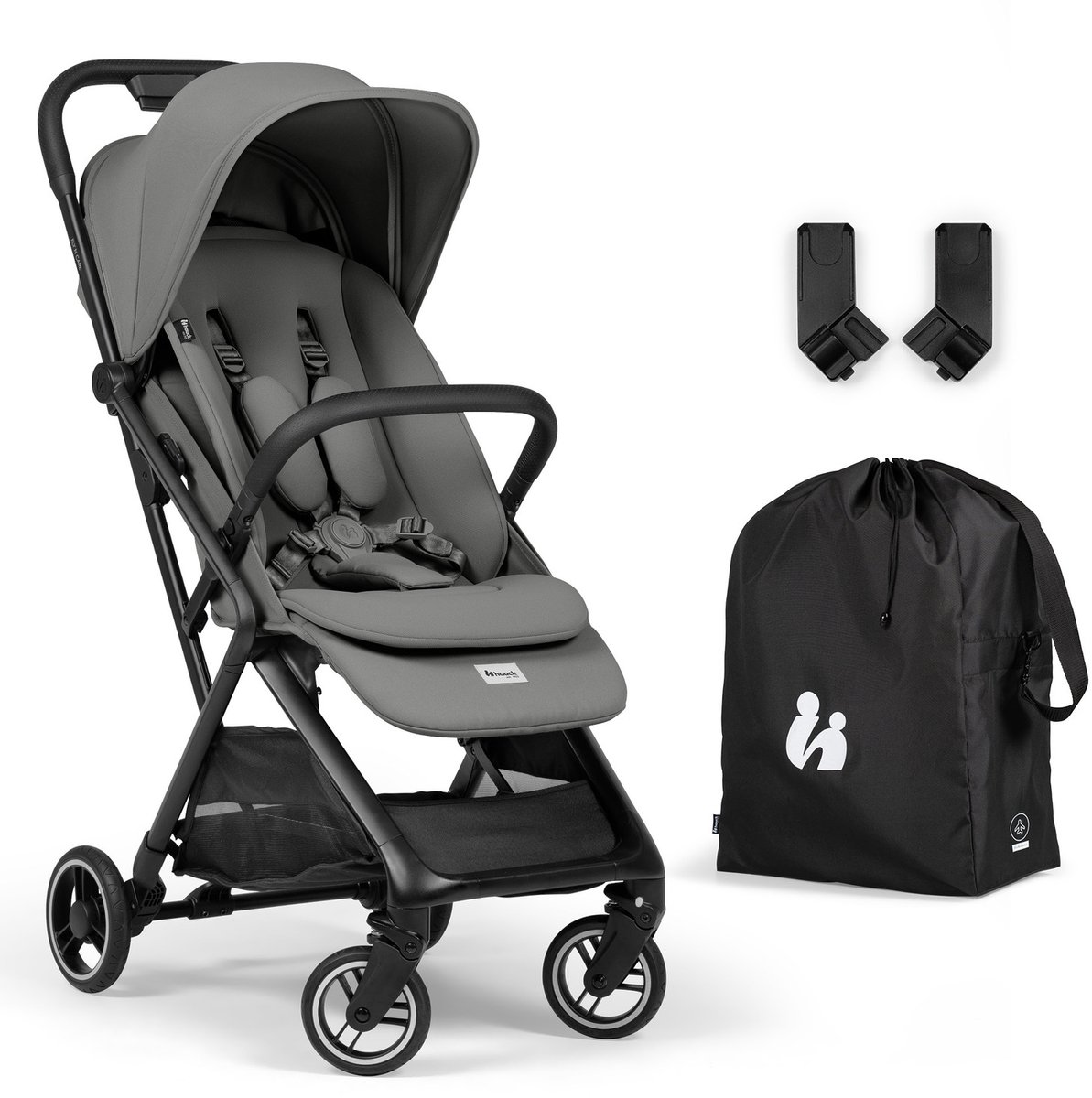 hauck Fly N Care - Supercompacte reisbuggy voor reislustige ouders - Stone