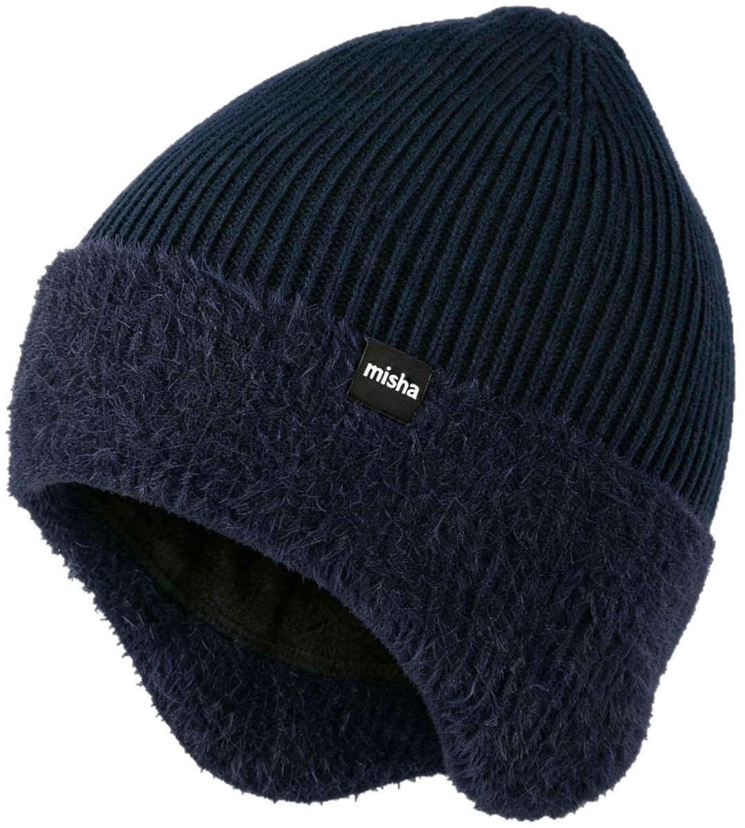 ECTEATOY® Muts - Warme Wintermuts - Met Oorkleppen voor Heren en Dames - Skimutsen - Fleece Gevoerd - Winddichte - Spandex - Marineblauw