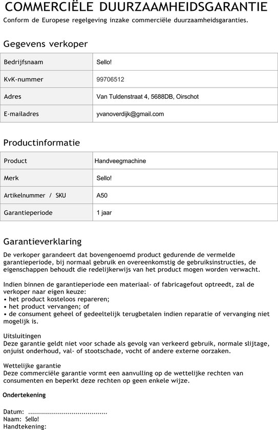 Sello! handmatige veegmachine - zand - bladeren - 65cm veegbreedte - 19 liter afvalcontainer - reservoir - opvangbak - opvouwbaar - verstelbare handgreep - lichtgewicht. van Merkloos	 — afbeelding 5