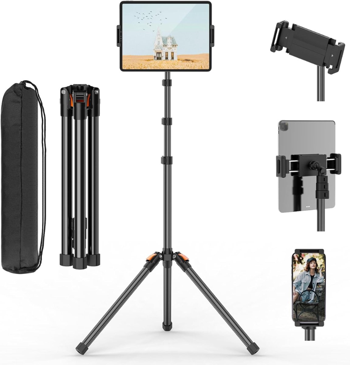ZRNS® Tablet Standaard Statief - Verstelbaar - Ook voor Telefoon en iPad - 360° Draaibaar