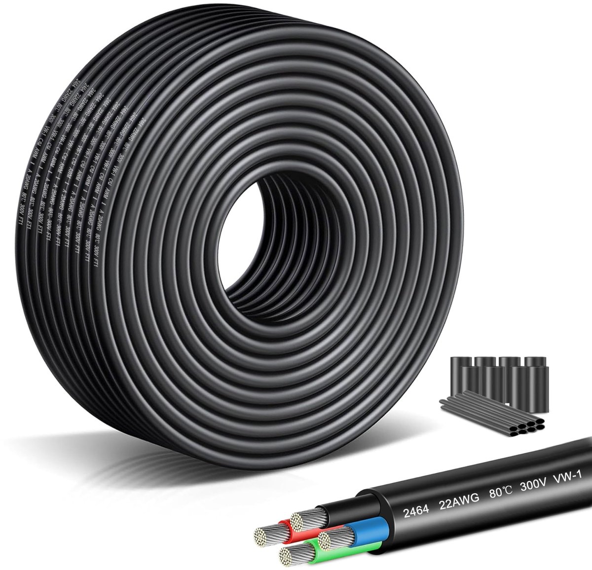 Omgoods - 22AWG 4 x 0.3 mm² Elektrische Kabel 15 m voor Laagspanning en LED Systemen