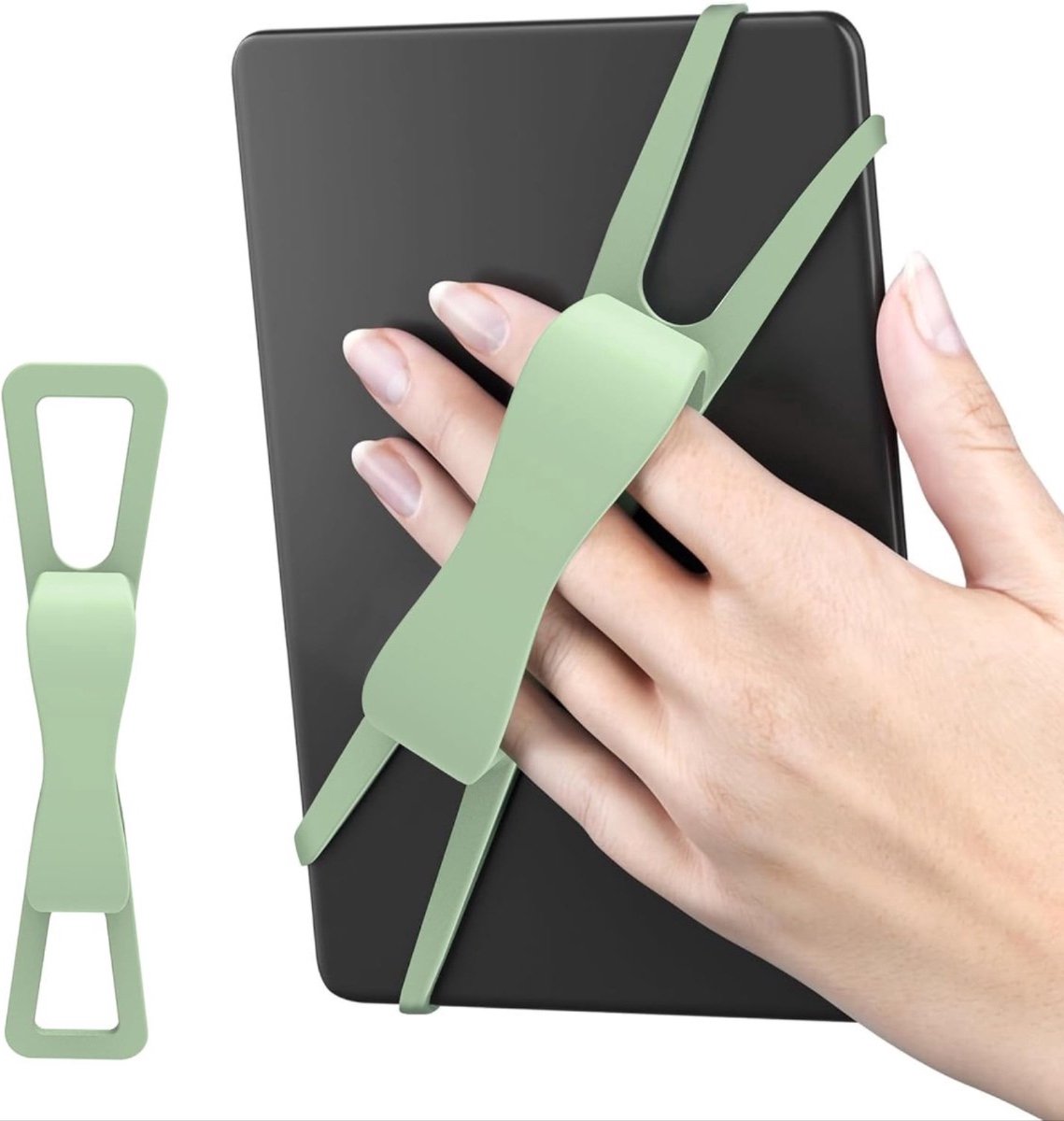 *** Comfortabele Handriem voor Tablet E-reader - Eénhandsgreep - Veilige en lichtgewicht griphouder - Zeer elastische veelzijdige handriem - voor tablets van 4.7-8 inch - van Heble® ***
