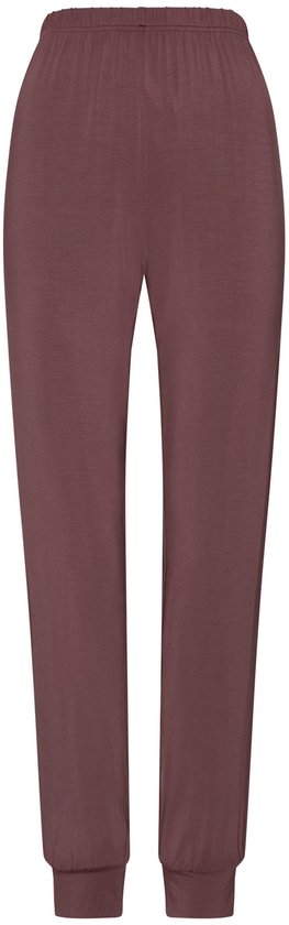 Effen paarse pyjamabroek met elastische boorden onderaan.