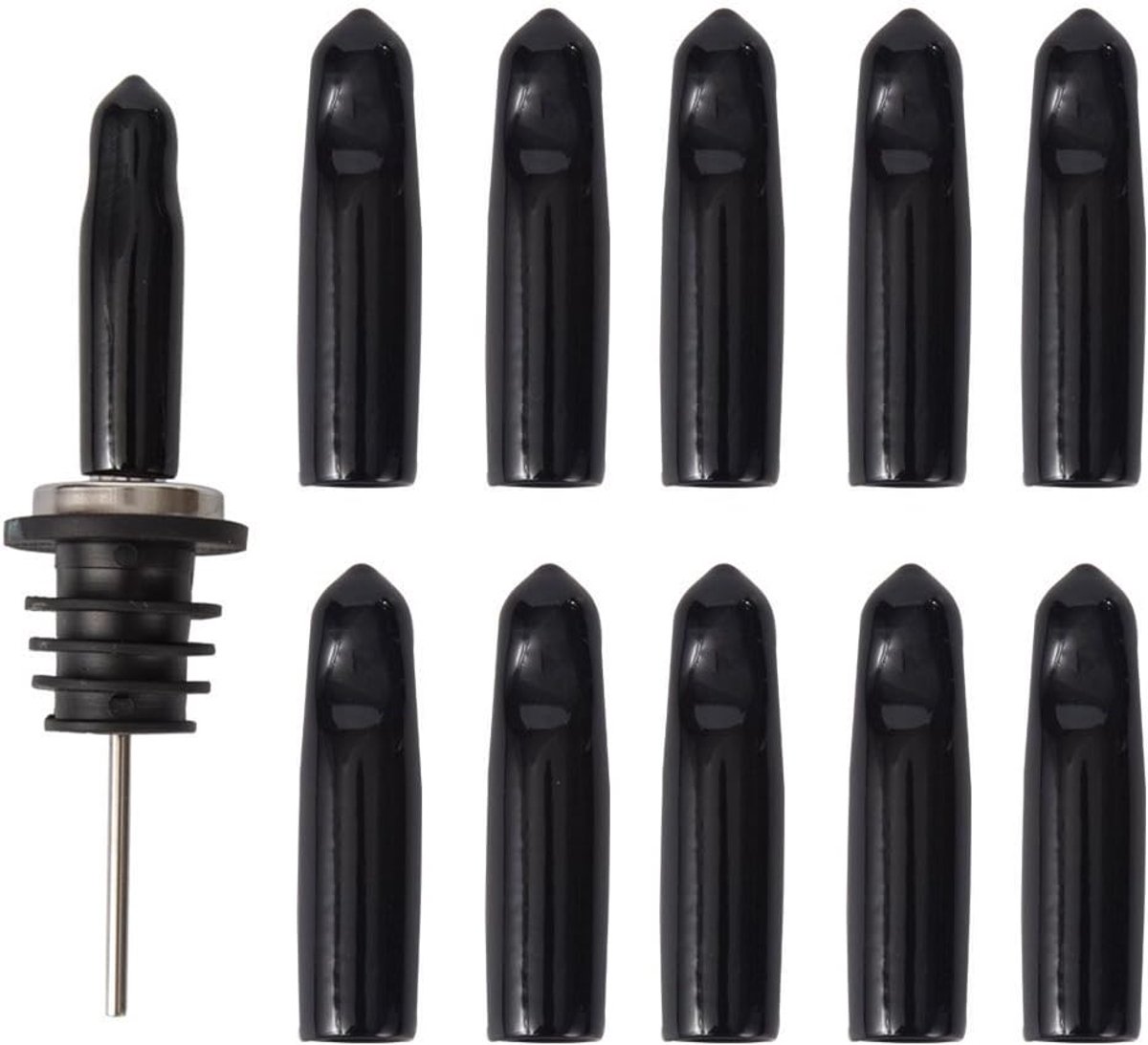 10 stuks rubberen doppen voor flessen, drankbliksluiting, drankbescherming, borrelschenktuit, jeneverfles, schenktuit, stofdispenser, tuit