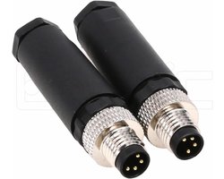 4-pins mannelijke A-code stekker industriële ronde connector sensor luchtvaart 8 mm waterdicht IP67 stekker 2 stuks