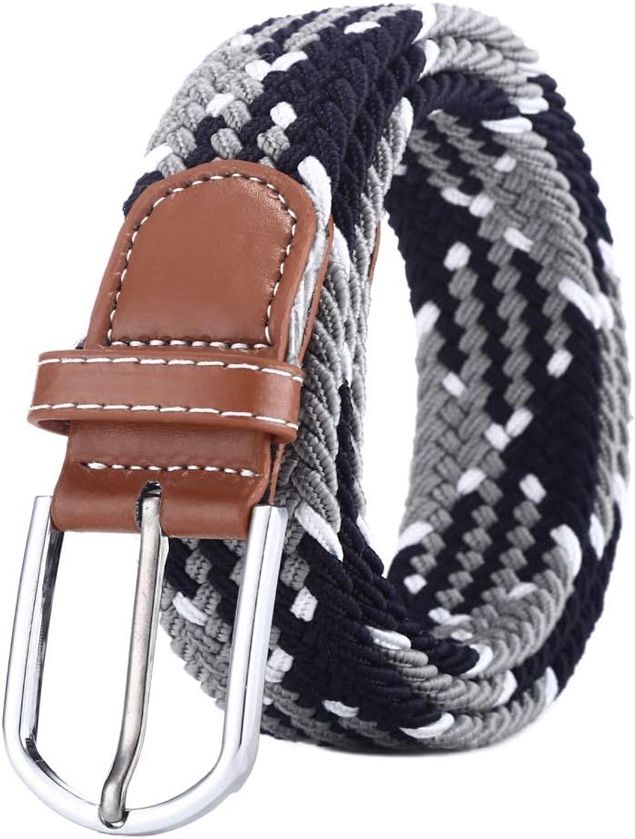 Geweven Riem - Multi-kleuren Elastische Gevlochten Stretch Stof Riem Voor Mannen Vrouwen