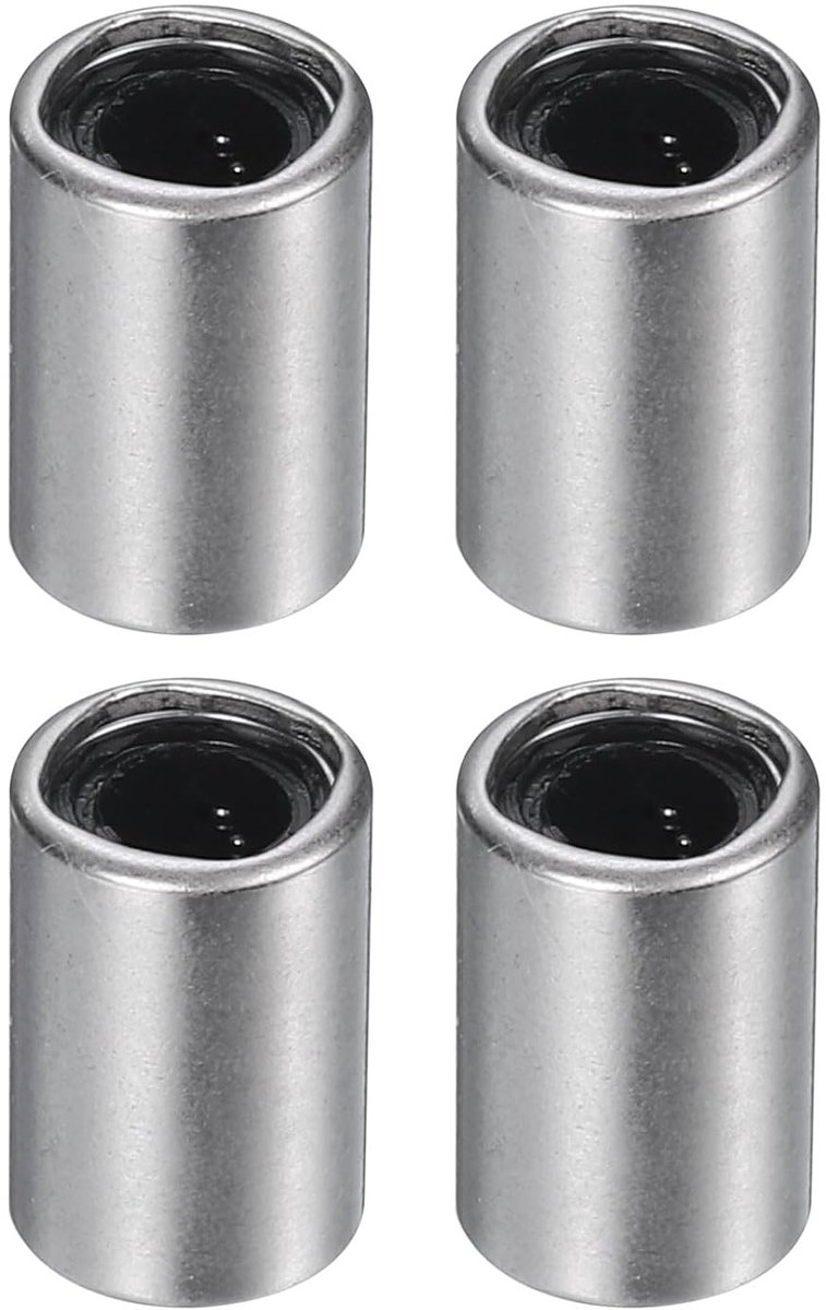 Lineaire lagers, 4 mm boring, 8 mm OD 12 mm lengte, lineaire kogellagers, vernikkeld oppervlak, dubbelzijdig rubber verzegeld, lagerstaal voor CNC-machine 3D-printer
