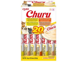 Inaba Ciao Churu Creamy Puree Liquid Kattensnack Kip & Rund 20x14g