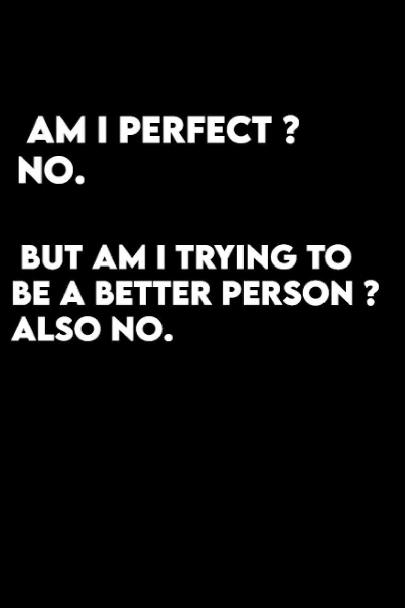 I Perfect ? No: Humor Gag Sarcatsic Journal , 6x9 Notebook For Writing