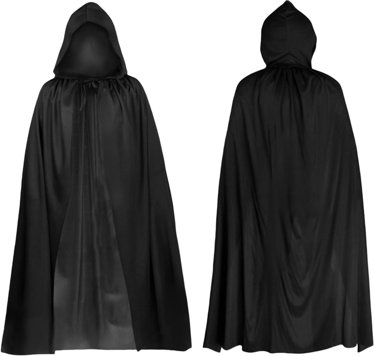 Halloween cape met capuchon kinderen unisex lange zwarte capuchon mantel vampier cape heks mantel carnaval kostuum voor Halloween kerstfeest carnaval cosplay voor kinderen 120 cm
