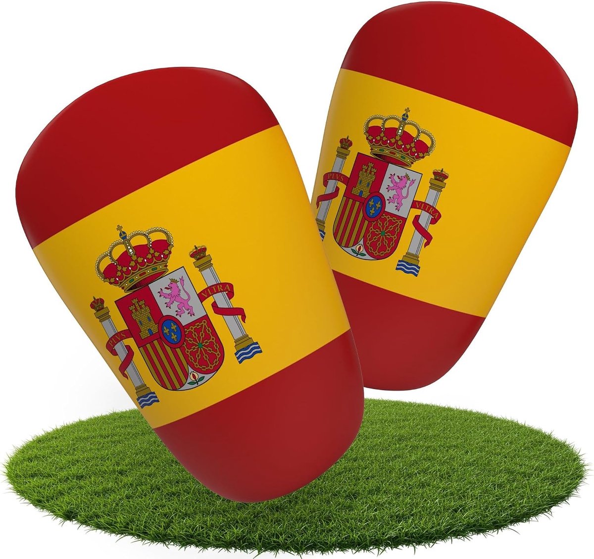 Scheenbeschermers, compacte voetbal bescherming heren, antislip mini guards kids, 12x8 cm Spanje editie