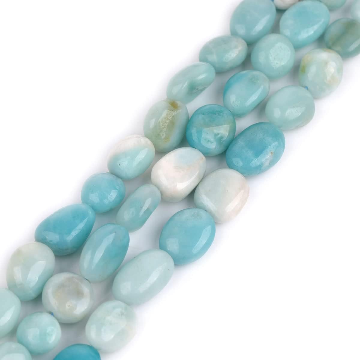 & Happy Girl 's Store 6x8mm gratis vorm aardappelen edelstenen kralen streng 38 cm modesieraden parels, pure amazoniet kralen