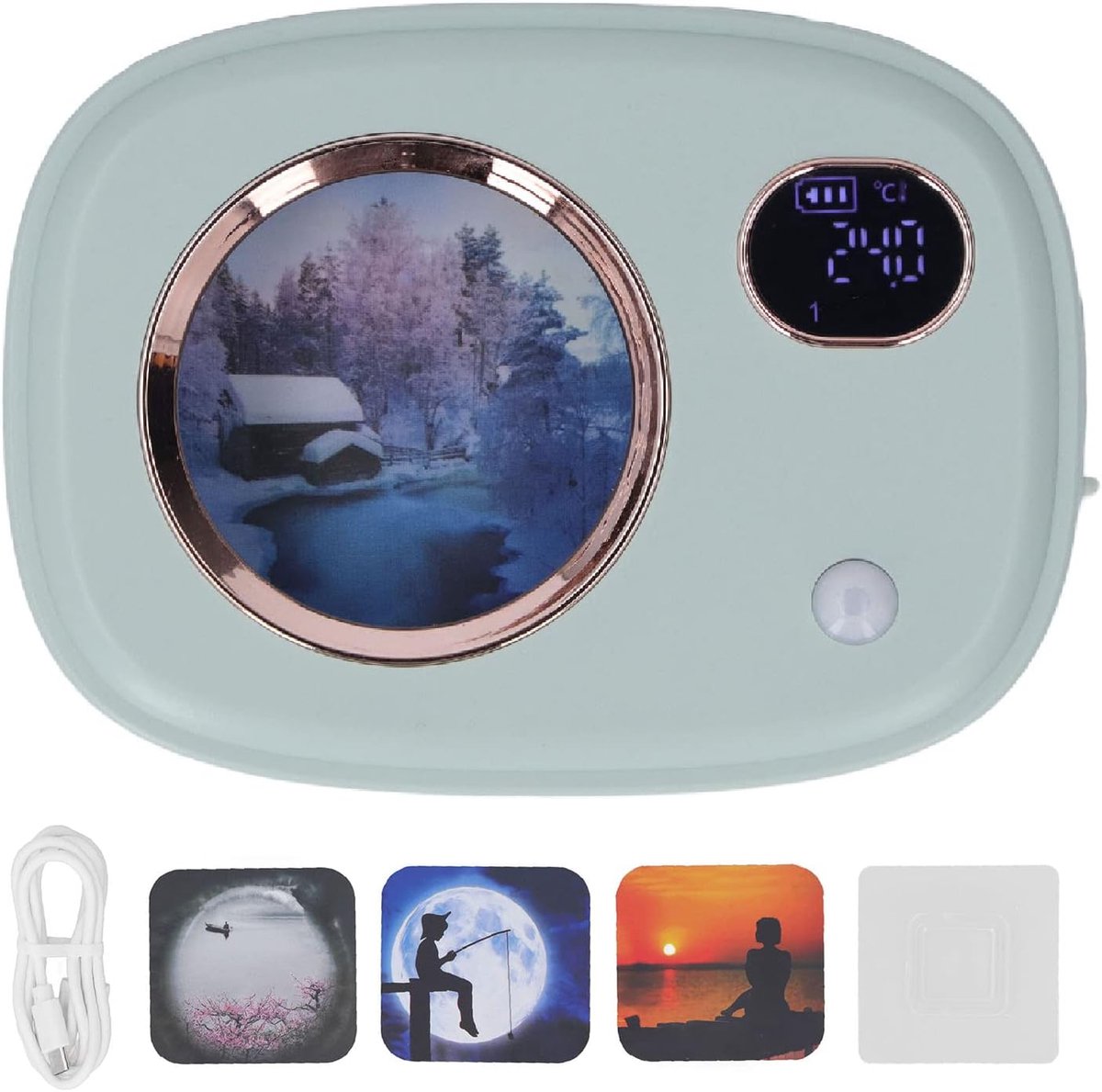 Geur Dispenser, Geur Dispenser Slimme Digitale Display Ultrasone Geur Aromatherapie Diffuser voor Toilet Woonkamer Hotel(Groente)