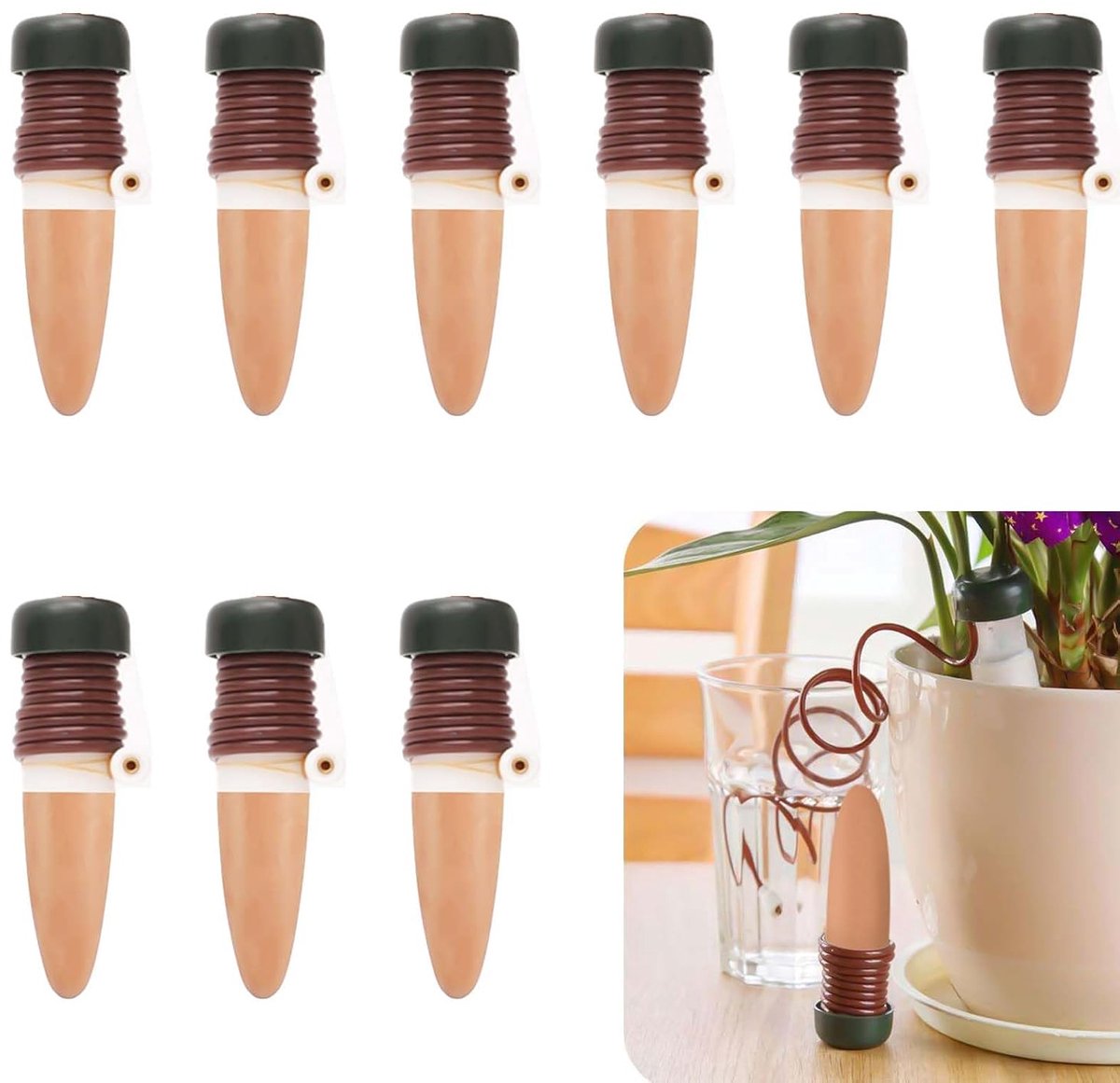 10 stuks waterdispenser voor kamerplanten, automatisch bewateringssysteem voor kamerplanten, dat de planten tijdens de vakantie water geeft