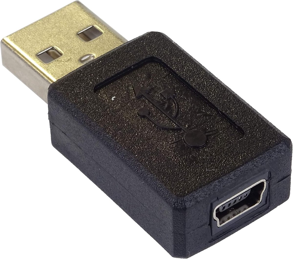 USB-adapter USB A naar mini USB, stekker naar bus, M/F, cur-10