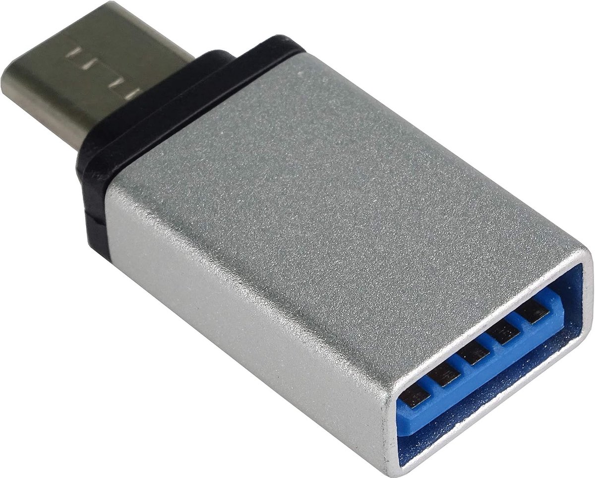 Adapter USB 3.1 stekker C/stekker - USB 3.0 A/bus, zilver, OTG