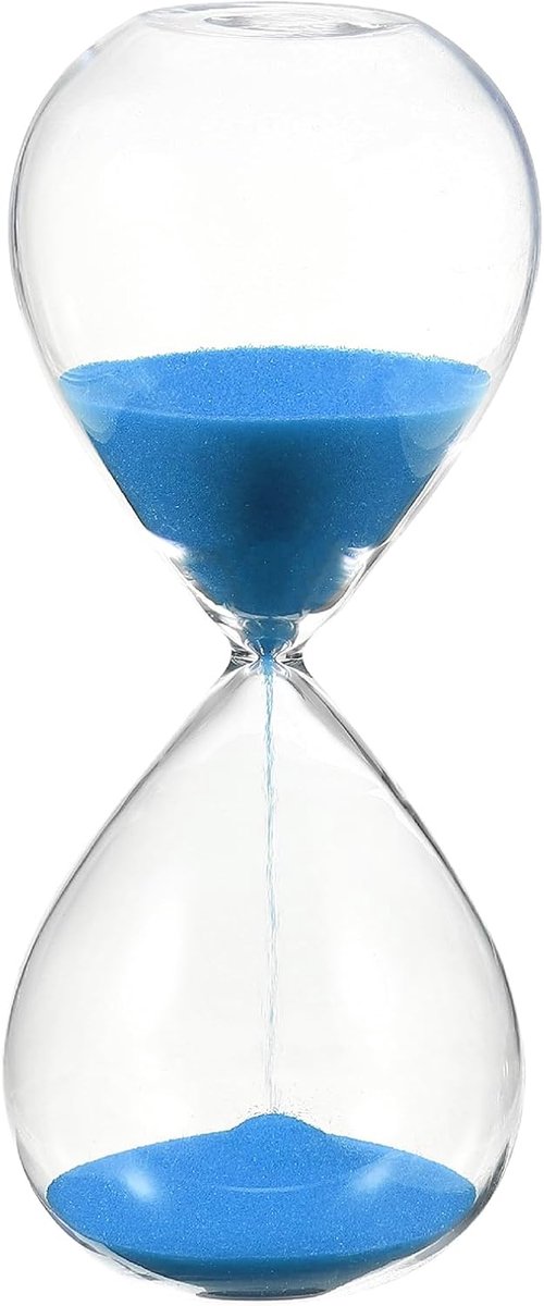 10 minuten zandtimer, zandhorloge, uurglas, zandloper, timer, klok voor woonkamer, thuiskantoor, restaurant, decoratie, donkerblauw