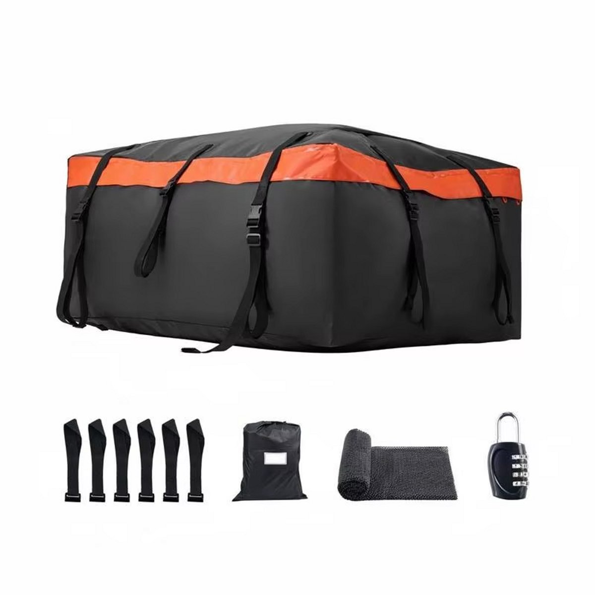 JOYNEXTBUY - Dakkoffer Tas 566 Liter – Waterdicht - Dakbagagetas – Inclusief Antislipmat & Cijferslot – Met & zonder Dakdragers