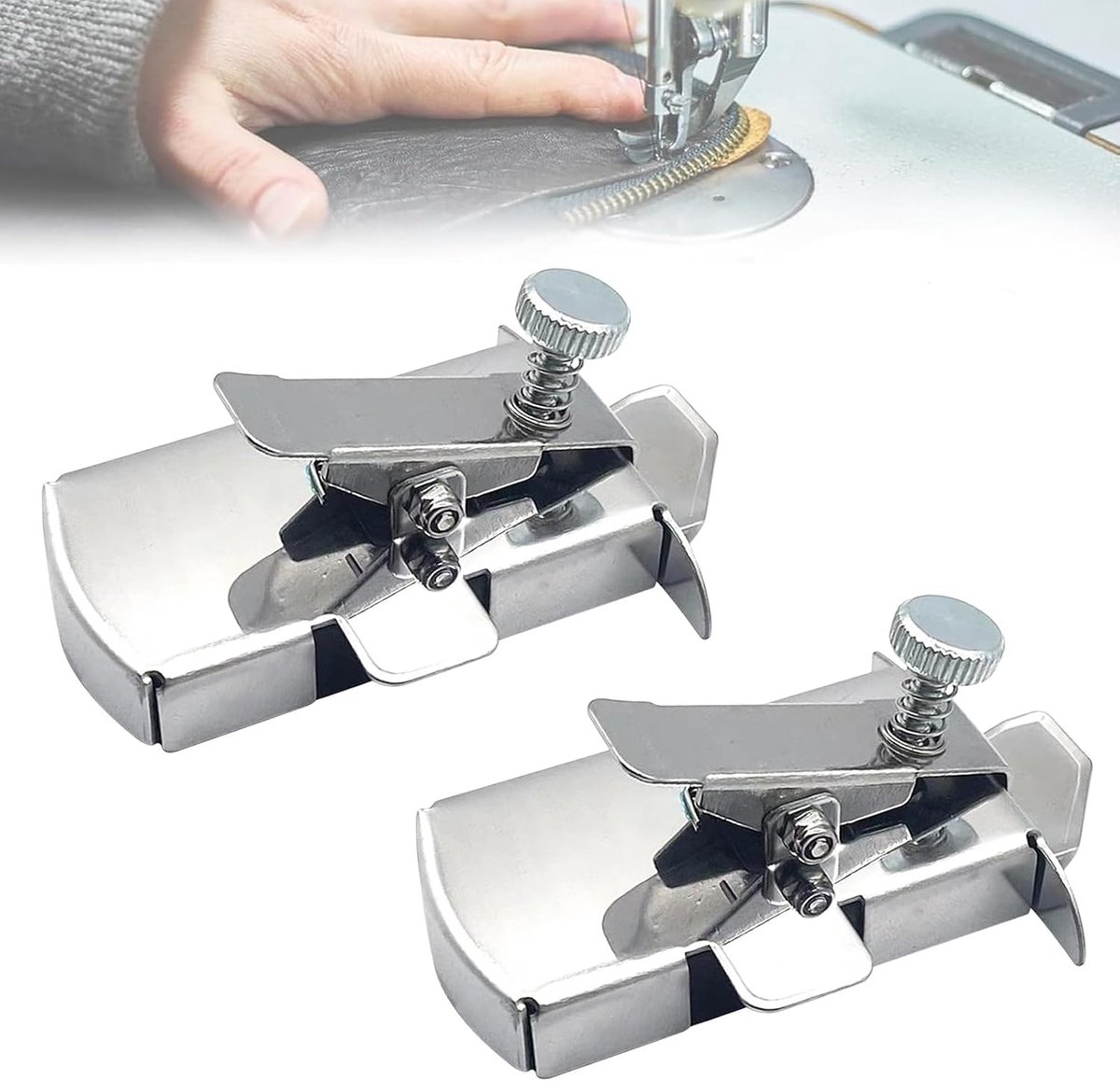2 stuks magnetische naadgeleiding, multifunctionele anti-krul magneetmeter, universele naaimachine-accessoires, magnetische naadgeleiding voor naaimachine, bevestigingsinstructie voor