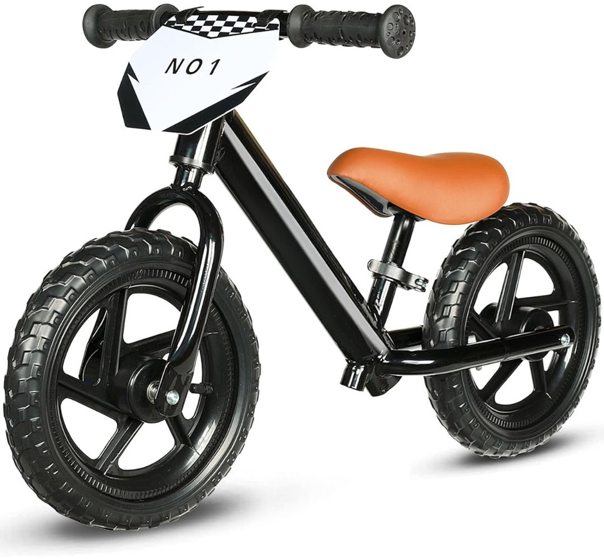 NIVA® Loopfiets - Comfortabele Luchtbanden - Loopauto - Zwart - 84cm x 38cm x 56cm