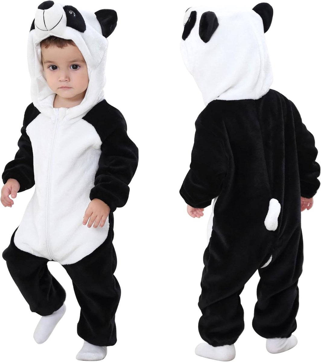 Capuchon Rompers Winter Flanellen Jumpsuit Pyjama 2-36 Maanden | Halloweenkostuum voor kinderen, baby carnaval, pyjama, schattig Halloween-kostuum, zacht en warm, maat