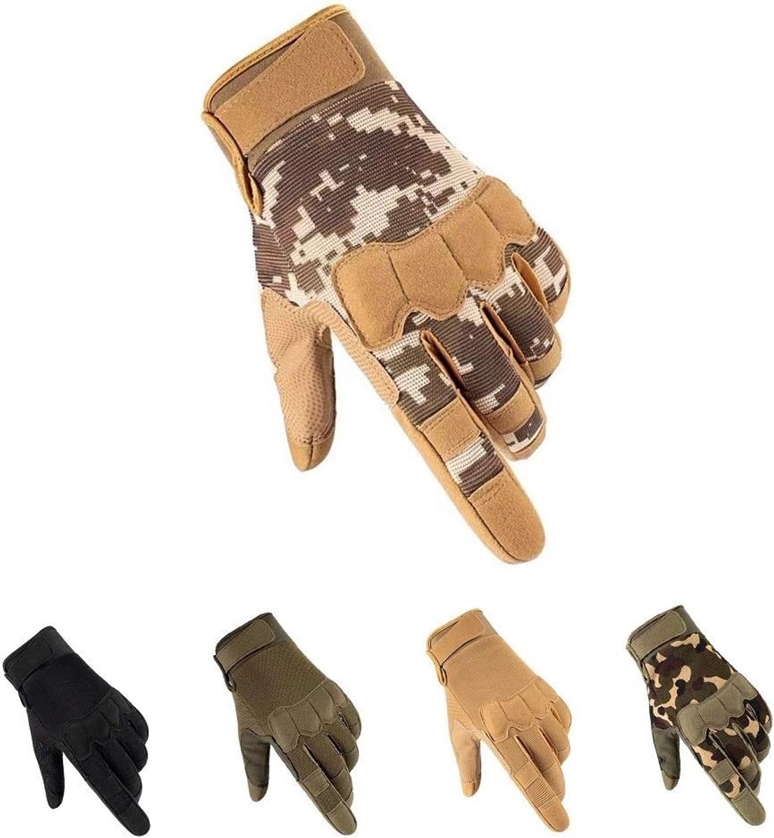 Handschoenen Met Halve Vingers - Outdoor Militaire Motorhandschoenen Lichtgewicht Ademende Sporthandschoenen voor Fietsen Airsoft Paintball Wandelen Rotsklimmen