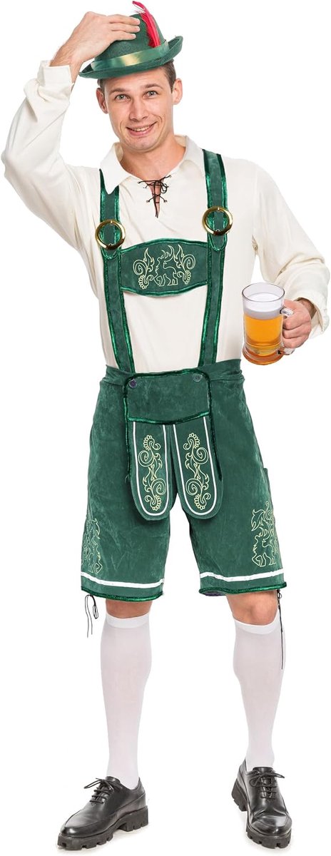 Creations Duits Beiers kostuum voor heren voor het Oktoberfest, voor Halloween verkleedfeest en bierfeest