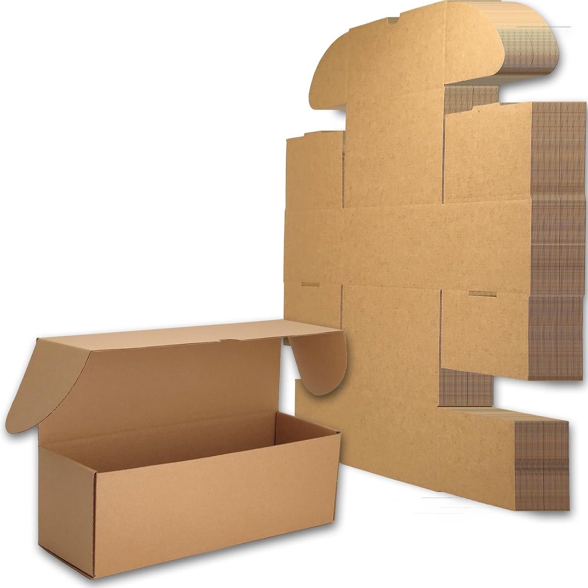 Postdozen, 300 x 100 x 100 mm, Bruine Verzendingskartonnen Dozen voor Verzending, Verzending, Verpakkingsdozen voor Kleine Bedrijven (pak van 25)