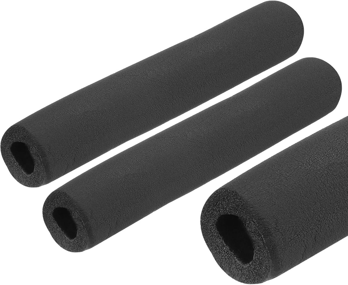 2 stuks 10 inch isolatieslang, isolatieslang, buitenbuis, hittebescherming, 25 mm, ID 43 mm OD schuimrubberen buis voor handgreephouder, zwart