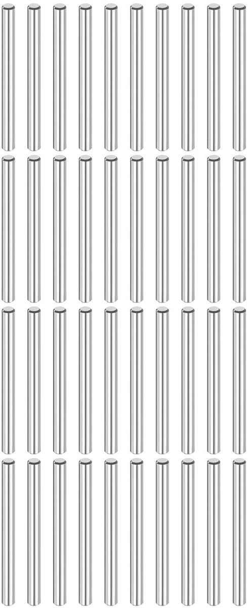 40 stuks cilinderstiften, roestvrij, 4 mm x 45 mm spanpen, paspoorstift, 316L metalen pennen roestvrij staal, plugpennen, bouten, metaal voor doe-het-zelf, meubels, knutselprojecten