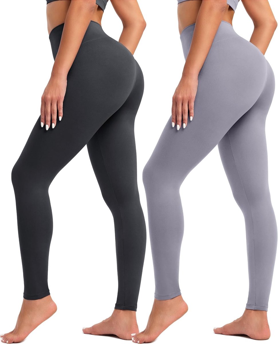 Leggings voor dames, hoge taille, zachte sportbroek voor dames, lange elastische legging voor yoga, pilates, vrije tijd, dagelijks gebruik (S-5XL)