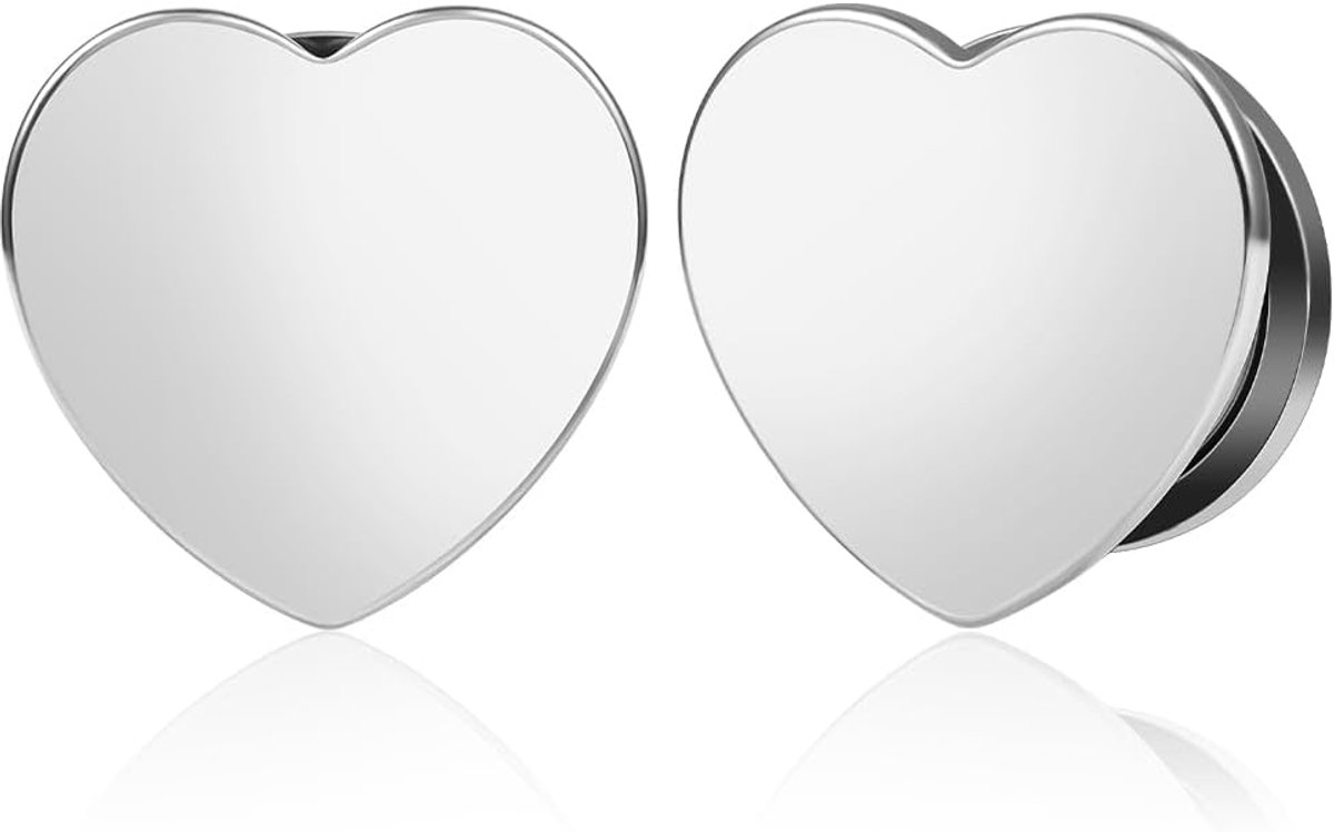 Tunnels Vlees Brancard Enkele Uitlopende Plugs Meters Klassieke Hart Rvs Oren Piercing Sieraden voor Mannen Vrouwen 6mm tot 30mm