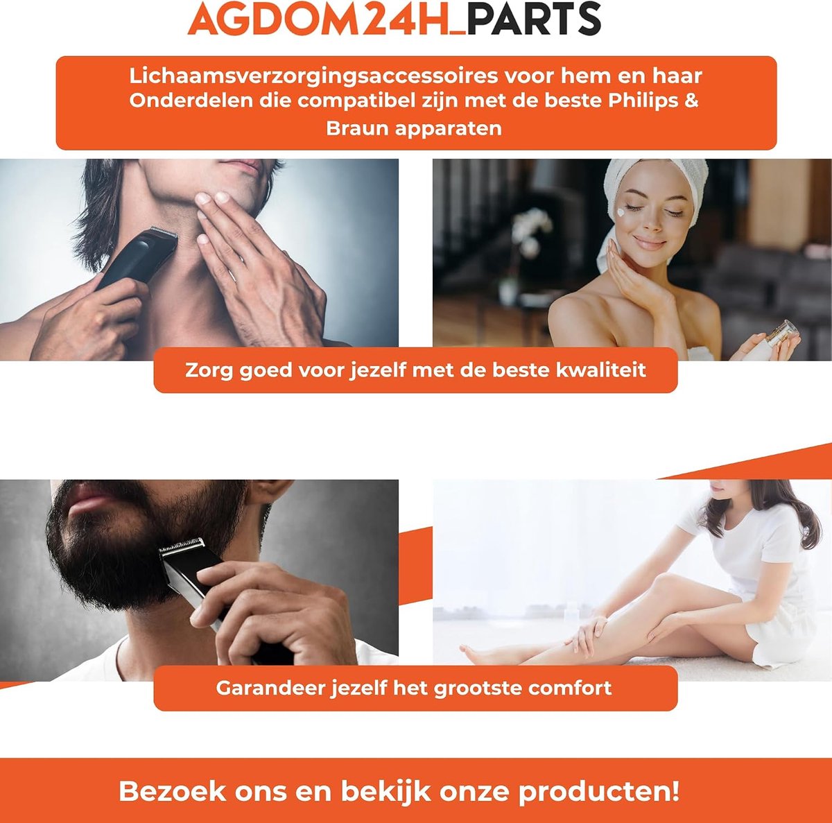 5-in-1 tot 5 mm verstelbaar opzetstuk voor scheerapparaten compatibel met Philips OneBlade QP2721, QP2730, QP2821, QP2830, QP4530, QP6620, QP6650, QP6651