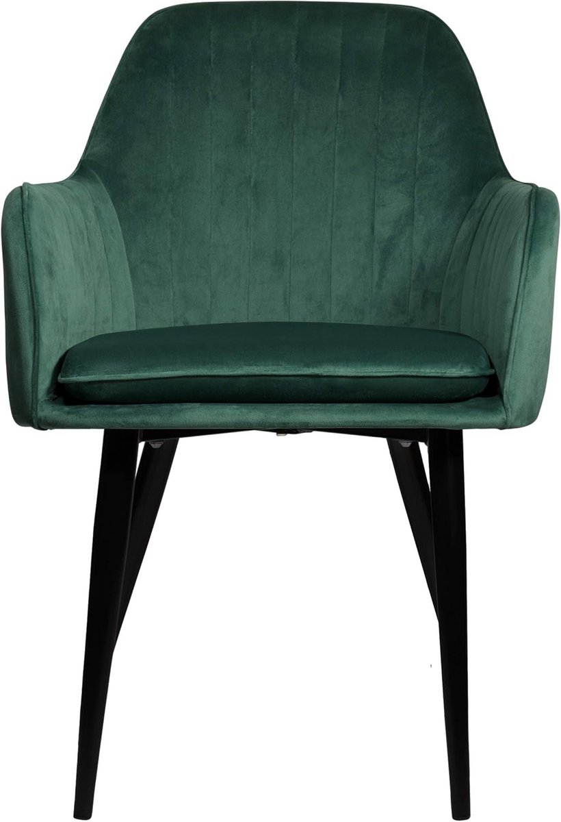 Stoel Benito van fluweel en staal/Eetkamerstoelen/Woonkamerstoelen/Stoel/Fauteuilsen/Zetels/Keukenstoelen/Stoel/Fauteuils - Antraciet