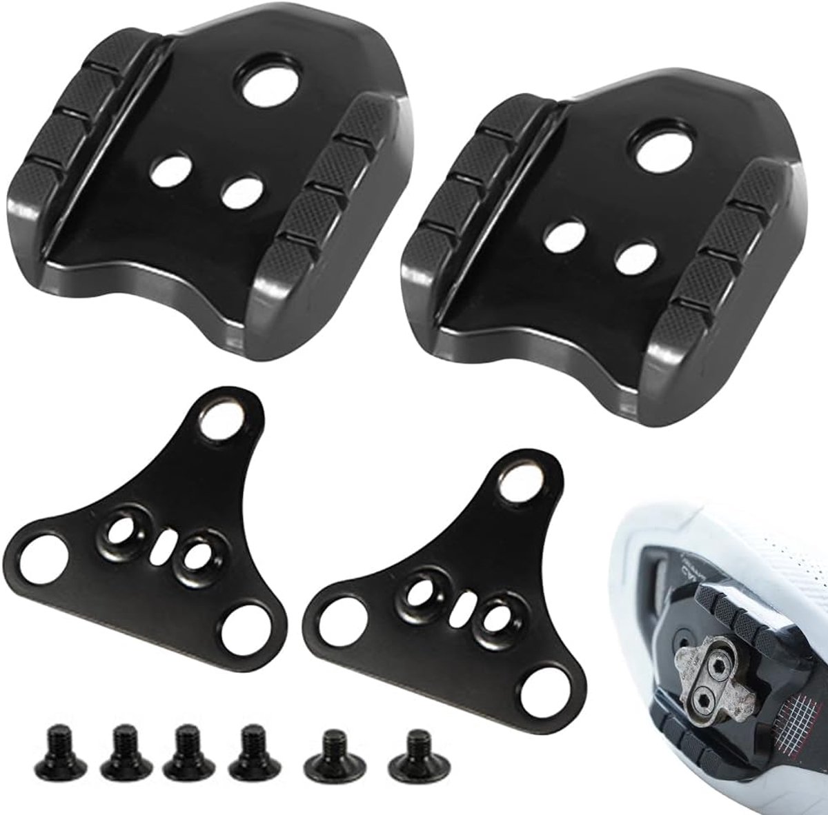 2 stuks fietsschoenplaten, fietspedaladapter, schoenadapter Cleats, SPD Cleats Set, fietsschoenen schoenen voor fietsen, racefiets, fietsen, pedalen