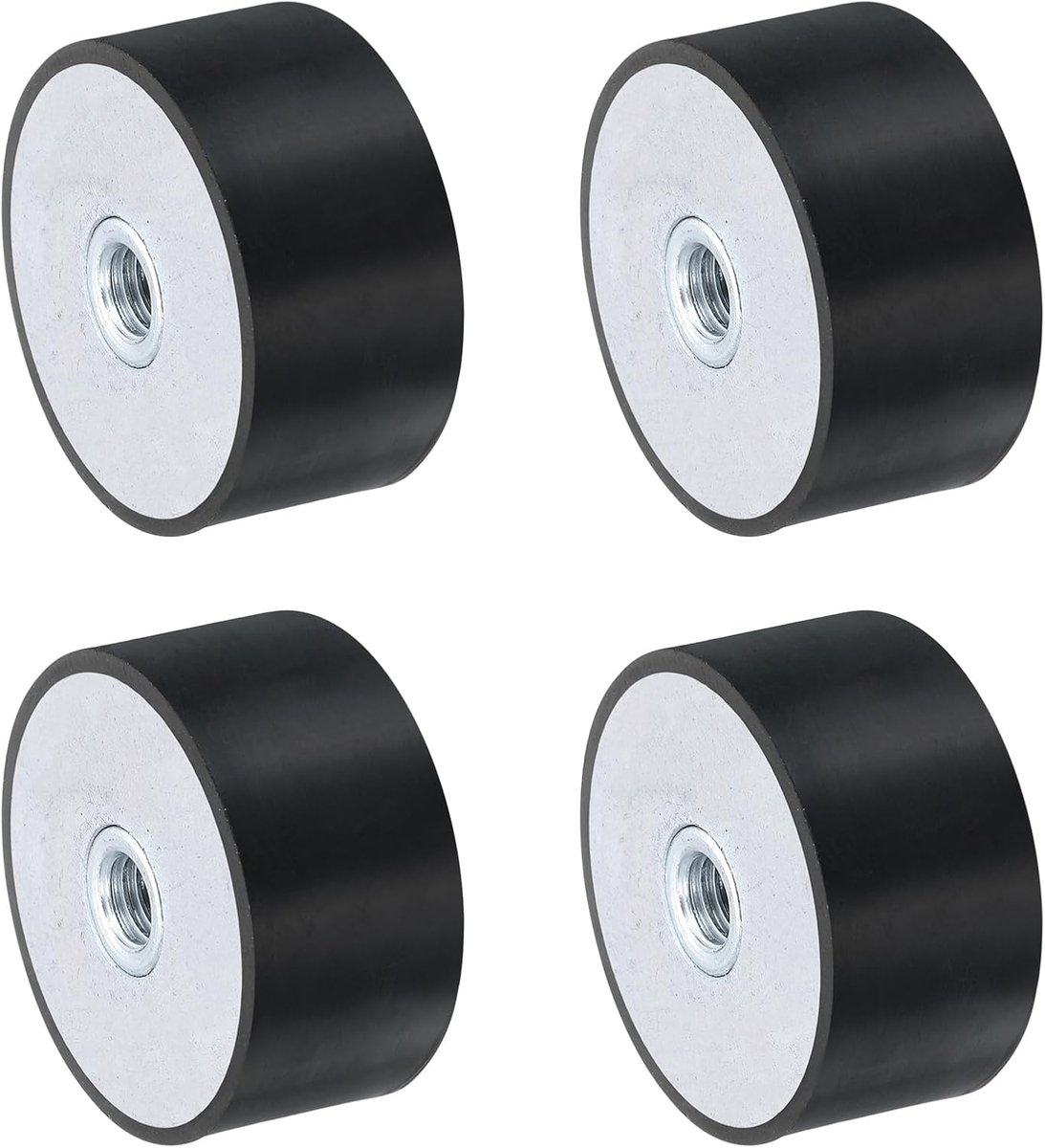 4 stuks 40 x 20 mm M8 schroefdraadbussen van rubber, trillingsisolatoren, vervangt anti-vibratiepads plat Silentblok-basisblok