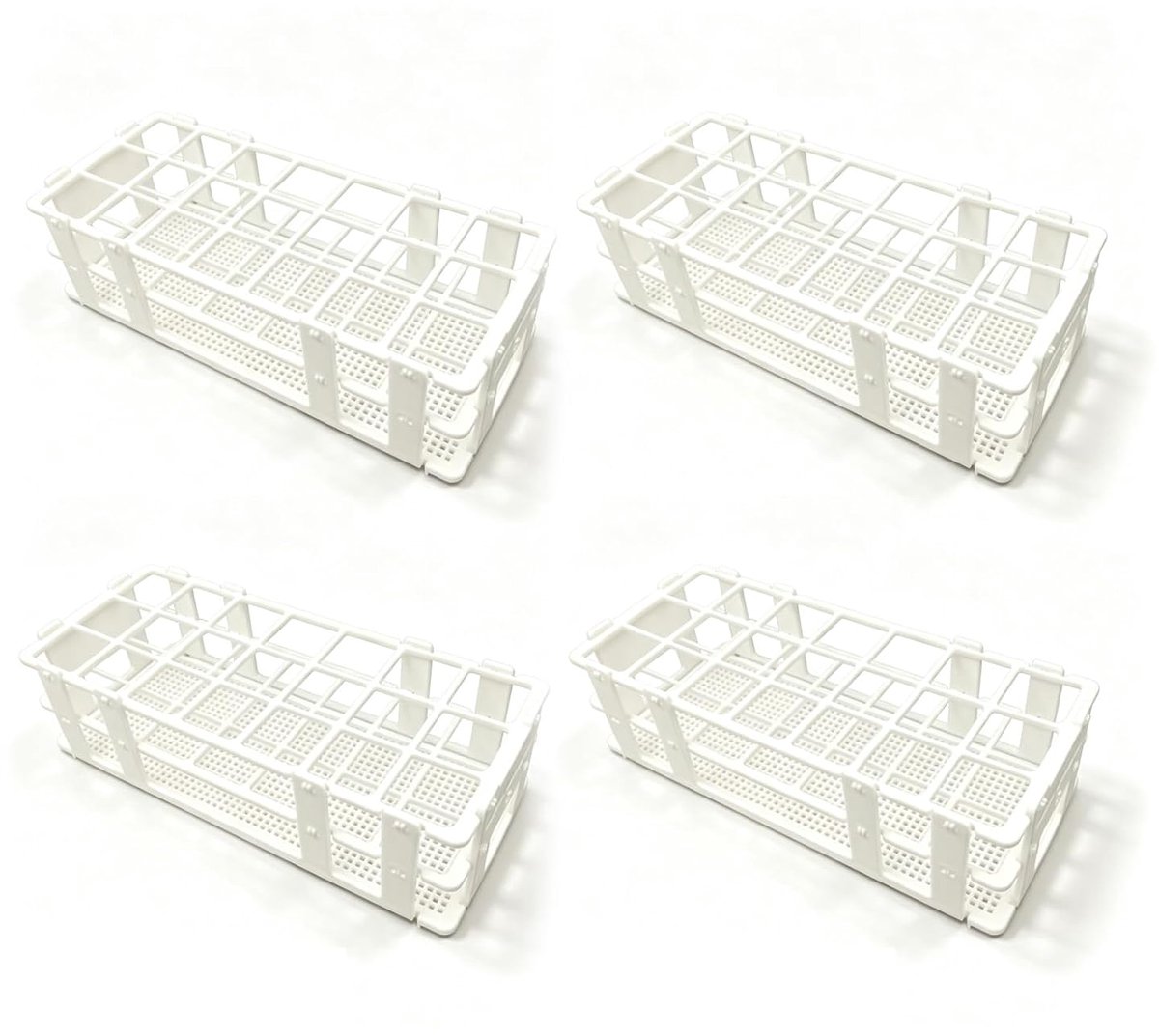 4 stuks, 21 gaten, diameter 30 mm, afneembare buisstandaard voor laboratorium, wetenschap, industrie, commercieel