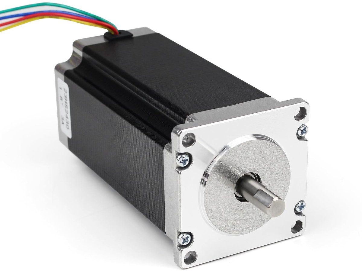 Nema 23 stappenmotor, 2,8 Nm (425 oz.in) 3A 1,8 Graad 4 aansluitingsdraad 2-fase 57 x 57 x 112 mm voor robots, 3D-printers (23HS2430)