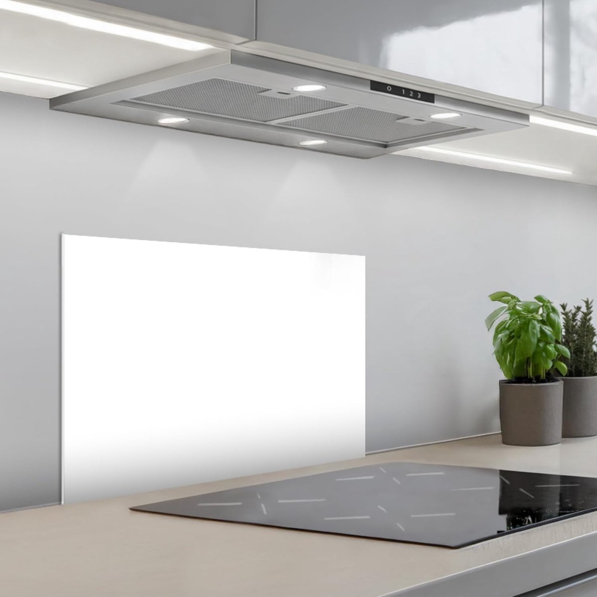 Keukenachterwand 40x60 cm zelfklevend keuken decoratie accessories home kitchen spatscherm Wit - Kleuren - Neutraal