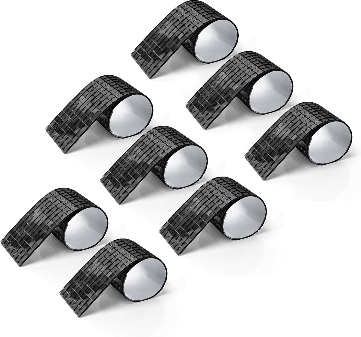 3776 stuks Zelfklevende Spiegeltegels, Vierkante Spiegelstickers Mozaïektegels, Glas DIY Handwerk Decoratie, Discobal Tegels (Zwart)