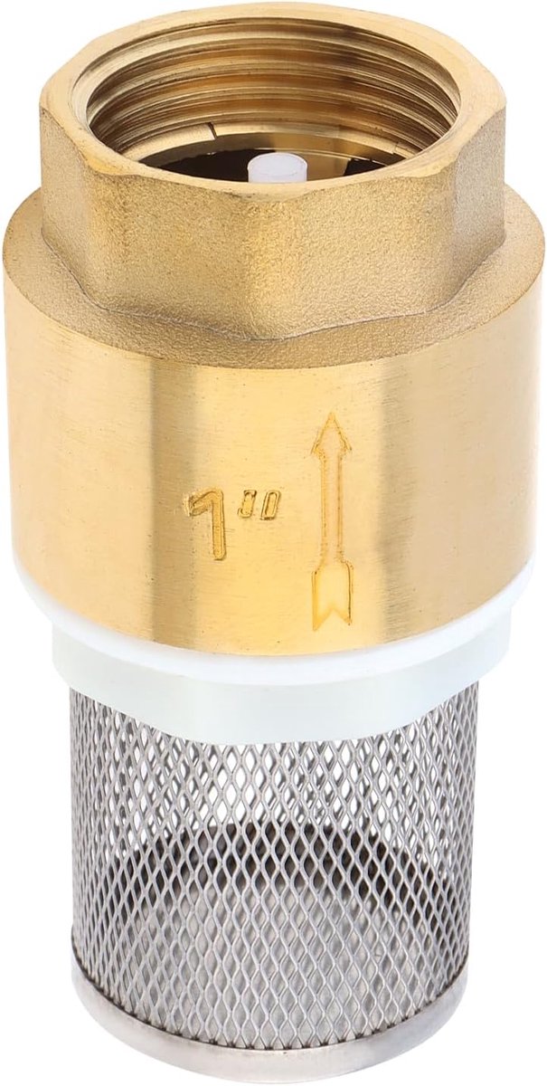 1 inch, PNXKTXO DN25 messing terugslagklep, waterpomp, bodemklep met filter, geen terugslagklep